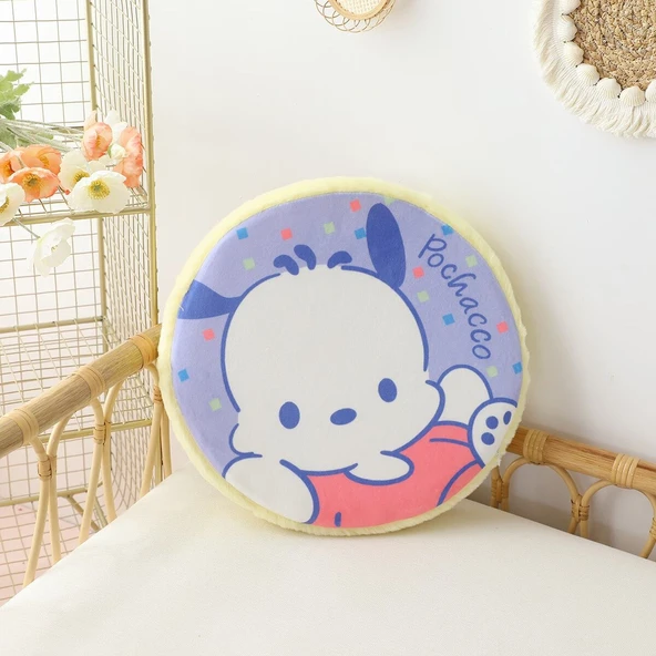 Çizgi Film Peluş Koltuk Minderi - Pochacco - Kalın 7cm