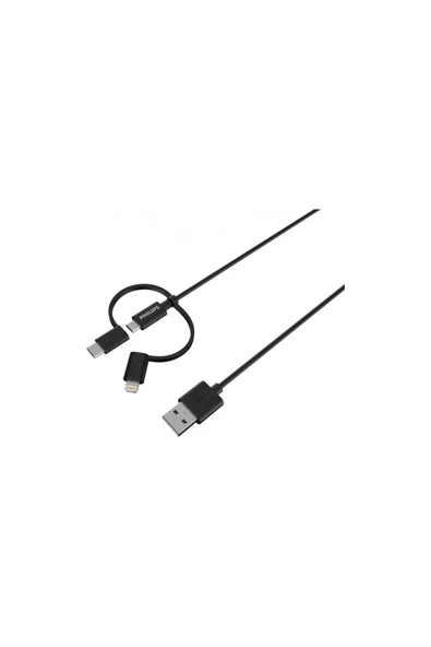 Philips Mfi Lisanslı 3in1 Micro-lightining-type-c Hızlı Şarj Kablosu 1.2m Dlc3104T - 2