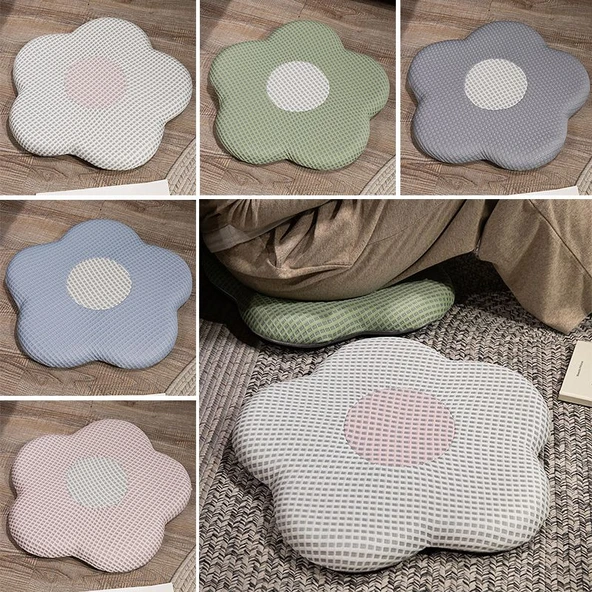 Vakumlu Buz İpek Çiçek Minder 45cm - Elma Yeşili - 4