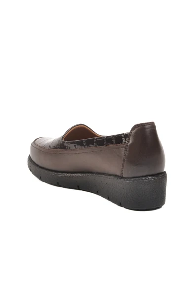 Ayakmod Kahve Hakiki Deri Kadın Casual Ayakkabı BB092 Z - 4