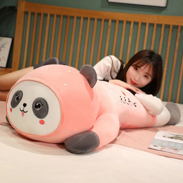 Meyveli Panda Peluş Yastık - Yeşil, 130cm - 5