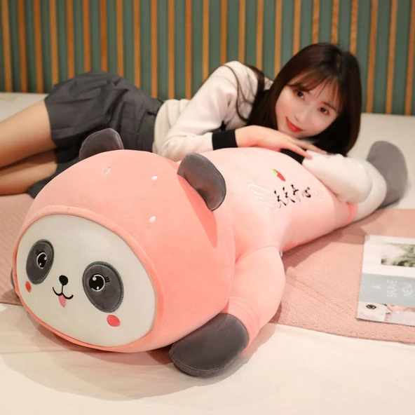 Meyveli Panda Peluş Yastık - Yeşil, 130cm - 6