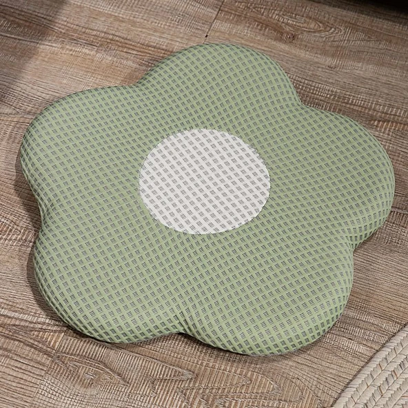 Vakumlu Buz İpek Çiçek Minder 45cm - Elma Yeşili