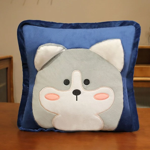 Çizgi Film Husky Yastık - 40cm