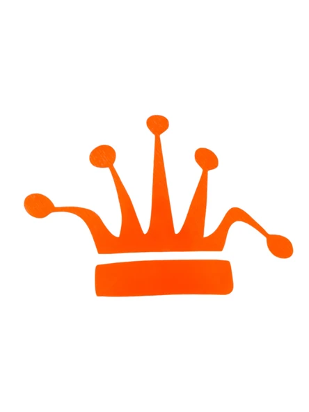 Taç Oto Sticker Turuncu 15x10cm