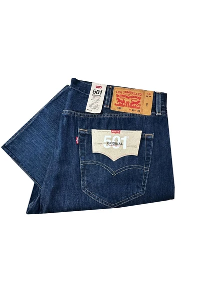 501 ORIGINAL FIT rahat kumaş büyük beden kot pantolon - Resim 2