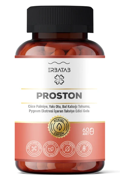 Erbatab Proston (Cüce Palmiye- Yakı Otu - Bal Kabağı Tohumu- Pygeum Ekstresi) 60 Kapsül