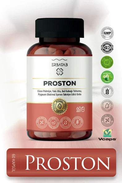 Erbatab Proston (Cüce Palmiye- Yakı Otu - Bal Kabağı Tohumu- Pygeum Ekstresi) 60 Kapsül - 2