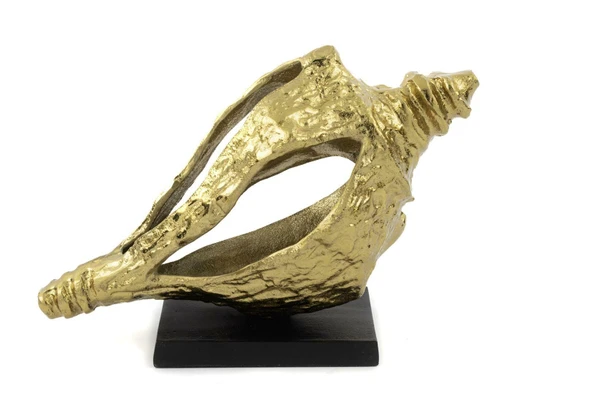 Mikasa Moor Cowry Gold Metal Dekor Obje 31x16x20cm