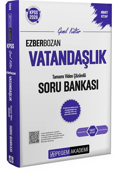 Pegem 2026 KPSS Ezberbozan Vatandaşlık Tamamı Video Çözümlü Soru Bankası Pegem Akademi - 2