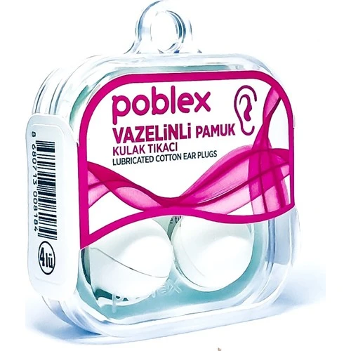 Poblex Vazelinli Pamuk Kulak Tıkacı 4'lü - 3