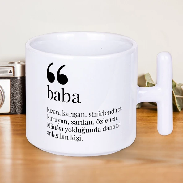 Baba Kelime Anlamı Baskılı T Kupa Bardak ürün görseli