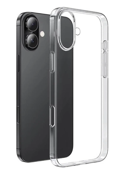 EVAX  (2MM ŞEFFAF) Iphone 16 Plus Uyumlu Şeffaf Yumuşak Esnek Silikon Kılıf - 2