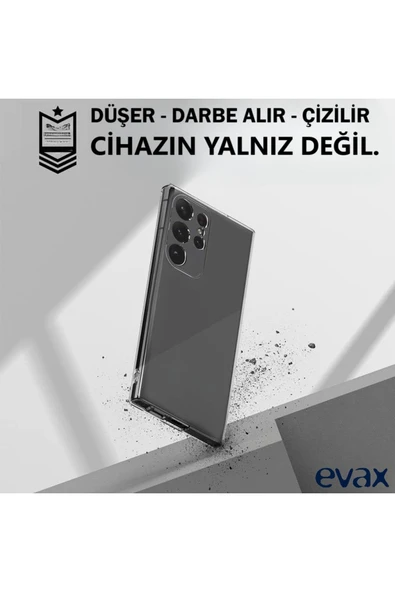 EVAX  (LÜX ŞEFFAF) Samsung S25 Ultra Uyumlu Kamera Koruyuculu Lüx Şeffaf Yumuşak Silikon Kılıf - 6
