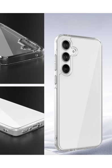 EVAX  (LÜX ŞEFFAF) Samsung A35 Uyumlu Lüx Şeffaf Yumuşak Silikon Kılıf - 2