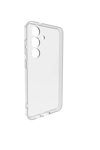 EVAX  (TIPALI ŞEFFAF) Samsung S24 Kamera Koruyuculu Şarj Tıpalı Yumuşak Şeffaf Silikon Kılıf