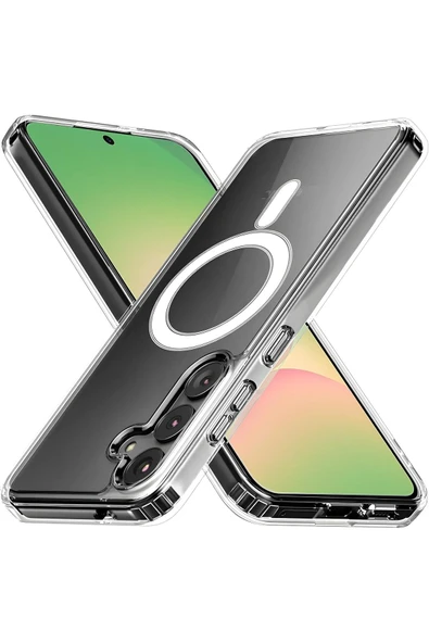 EVAX  (MAGSAFE) Samsung Galaxy A56 Uyumlu MagSafe Wireless Özellikli Şeffaf Kılıf