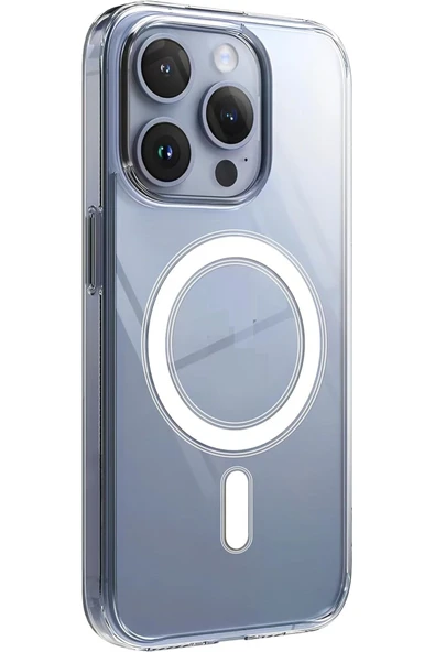 EVAX  (SERT MİKA KILIF) iPhone 13 Pro Max Uyumlu Şeffaf Sert Mika SARARMAZ Magsafe İnce Fit Kılıf
