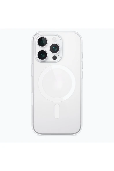 EVAX  (IC) iPhone 16 Pro Uyumlu ANİMASYONLU Şeffaf Sert Mika SARARMAZ Magsafe İnce Kılıf Tasarım
