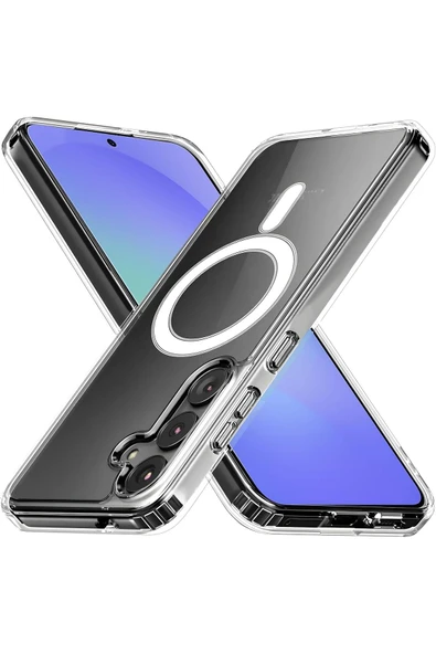 EVAX  (MAGSAFE) Samsung Galaxy A36 Uyumlu MagSafe Wireless Özellikli Şeffaf Kılıf