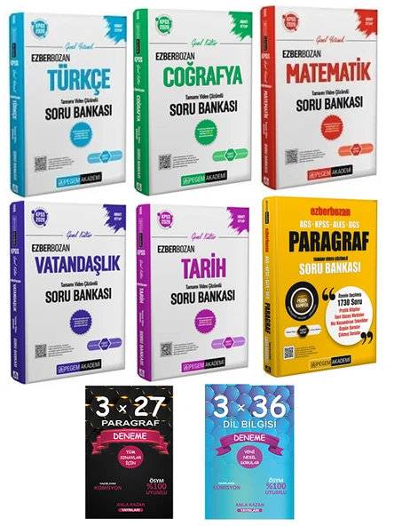 Pegem 2026 KPSS Ezberbozan Soru Seti + GYGK Konu Anlatım Modüler Set + Anla Kazan Deneme 8 li Set - 3