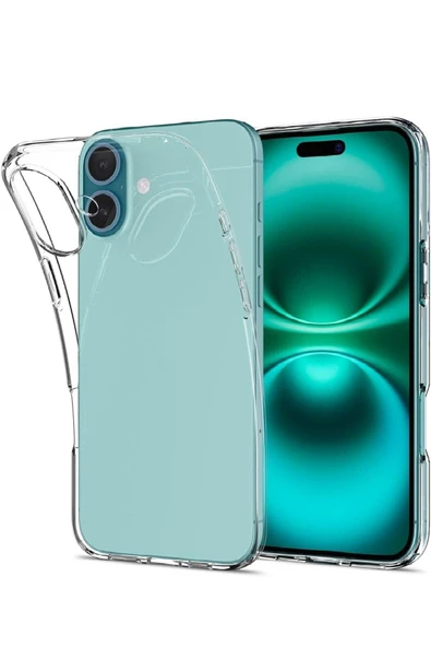 EVAX (2MM ŞEFFAF) Iphone 16 Uyumlu Şeffaf Yumuşak Esnek Silikon Kılıf