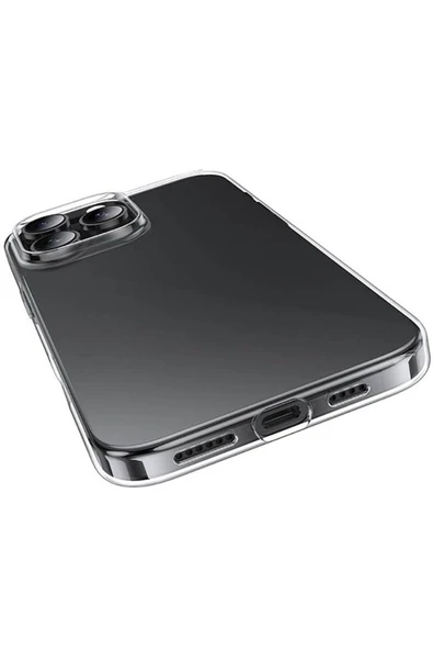 EVAX (2MM ŞEFFAF) Iphone 15 Pro Uyumlu Şeffaf Yumuşak Esnek Silikon Kılıf - 2