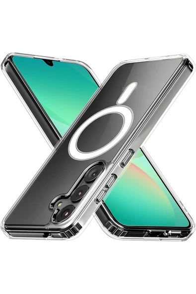 EVAX  (MAGSAFE) Samsung Galaxy A26 Uyumlu MagSafe Wireless Özellikli Şeffaf Kılıf