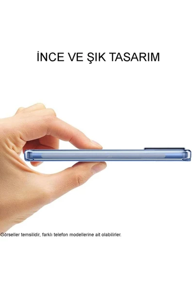 EVAX  (TIPALI ŞEFFAF) Samsung A25 Kamera Koruyuculu Şarj Yeri Tıpalı Yumuşak Şeffaf Silikon Kılıf - 4