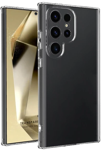 EVAX (LÜX ŞEFFAF) Samsung S25 Ultra Uyumlu Kamera Koruyuculu Lüx Şeffaf Yumuşak Silikon Kılıf