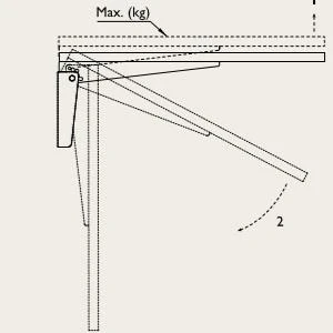 Katlanır Duvar Masa Ayağı 30cm Beyaz - Resim 4