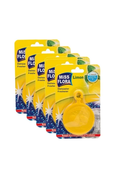 MİSS FLORA BULAŞIK MAKİNESİ PARLATICI VE FERAHLATICI- 5 'Lİ PAKET