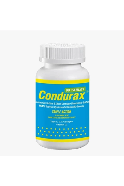 CONDURAX SHARK CARTİLAGE GLUCOSAMİNE CHONDROİTİN MSM 90 TABLET