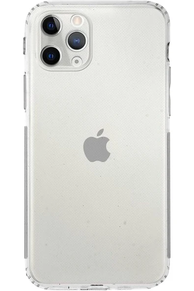 EVAX  (TIPALI ŞEFFAF) Iphone 11 Pro Kamera Koruyuculu Şarj Yeri Tıpalı Yumuşak Şeffaf Silikon Kılıf