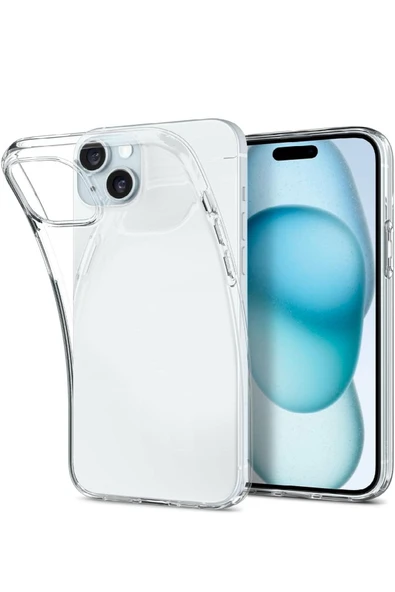 EVAX  (2MM ŞEFFAF) Iphone 15 Uyumlu Şeffaf Yumuşak Esnek Silikon Kılıf