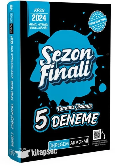 2024 KPSS Genel Yetenek Genel Kültür Sezon Finali Tamamı Çözümlü 5 Deneme Pegem Akademi Yayıncılık ürün görseli 1