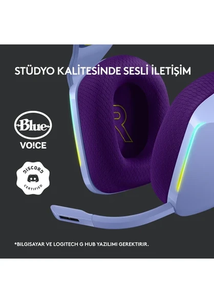 Logitech G G733 LIGHTSPEED RGB Kablosuz 7.1 Surround Ses Oyuncu Kulaklığı - Lila 981-000890 - 6