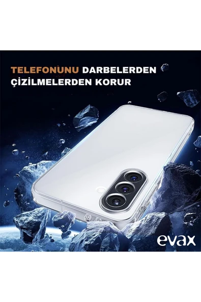 EVAX  (LUX ŞEFFAF) Samsung Galaxy A26 Şeffaf Kamera Yeri Korumalı Silikon Kılıf - 3