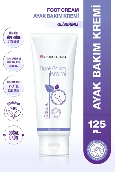 BİOBELLİNDA  AYAK GLİSERİNLİ AYAK BAKIM KREMİ 125 ML