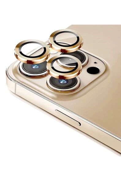 EVAX  (METAL LENS) Iphone 12 Pro Max Uyumlu Kamera Koruyucu Lens Mercek Metal Çerçeveli 3'lü Set