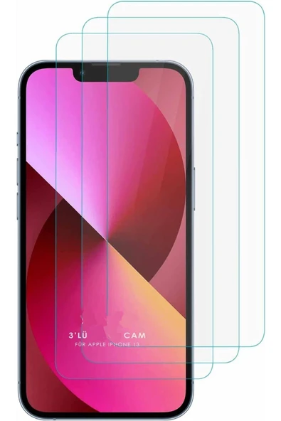 EVAX  3'lü Paket Iphone 14 Uyumlu Temperli Hd Cam Ekran Koruyucu (3'LÜ PAKET) - 3