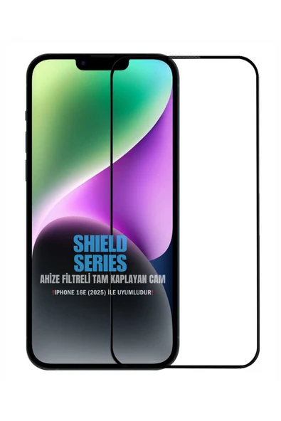 EVAX  iPhone 16E (2025) ile Uyumlu 6D Tam Kaplayan 9H Temperli ESD Anti-Statik HD+ Cam Ekran Koruyucu