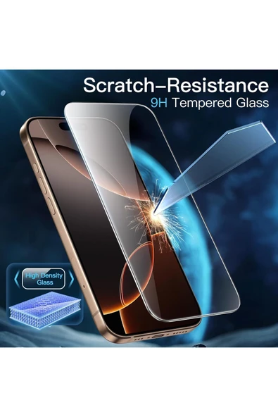 EVAX  (ARMOR TAM) Iphone 16 Pro Max Uyumlu Hizalama Aparatlı Tam Kaplayan Cam Ekran Koruyucu - 6