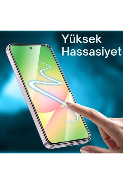 EVAX  (2 CAM + 1 KILIF) Samsung Garaxy A36 Uyumlu 1 Şeffaf Silikon Kılıf + 2 Cam Ekran Koruyucu - 7