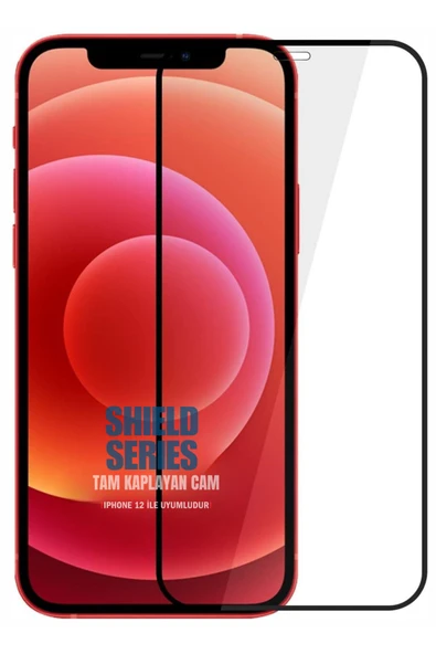 EVAX  iPhone 12 ile Uyumlu 6D Tam Kaplayan 9H Temperli ESD Anti-Statik HD+ Cam Ekran Koruyucu