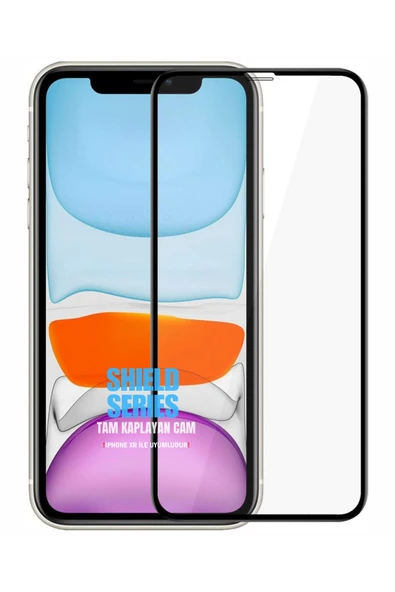 EVAX iPhone XR ile Uyumlu 6D Tam Kaplayan 9H Temperli ESD Anti-Statik HD+ Cam Ekran Koruyucu