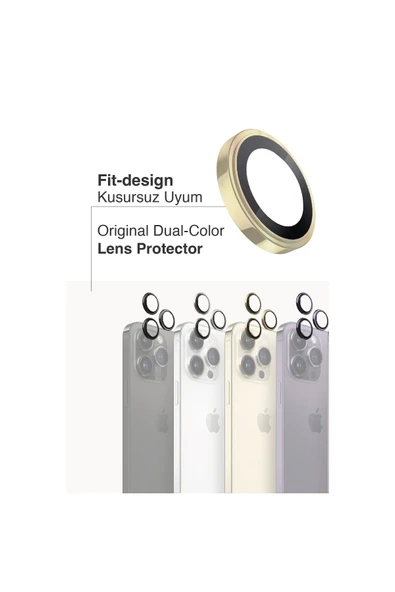 EVAX  (SAFİR) Iphone 14 Pro Max / 14 Pro Uyumlu Safir Kamera Lens Koruyucu Takma Aparatlı Kolay Kurulum - 3