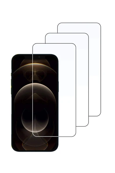 EVAX  3'lü Paket iPhone 12 Pro Max Uyumlu Temperli HD+ Cam Ekran Koruyucu (3'lü Paket)