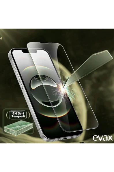 EVAX  iPhone 16e 2025 Uyumlu Temperli 9H Cam Ekran Koruyucu - 3