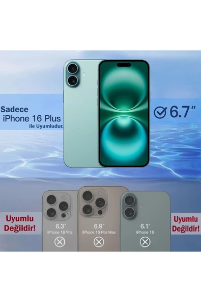 EVAX  (GUARD HAYALET) Iphone 16 Plus Uyumlu Hayalet Özellikli Tam Kaplayan Guard Serisi Cam Ekran Koruyucu - 3